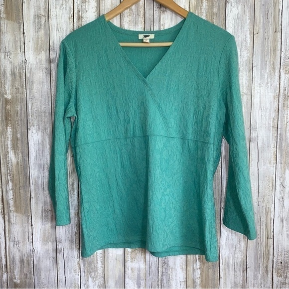 J. Jill Tops - J. Jill Teal Stretch Blouse